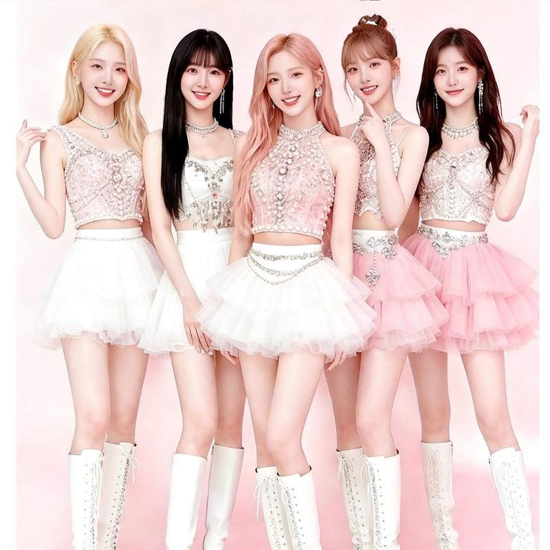 Kpop Dance Performance Outfit for Girl Groups, White Heavy-Duty Handmade Rhinestone Set, Bar Performance Outfit for Girl Groups Kpop Dance Performance Outfit for Girl Groups, White Heavy-Duty Handmade Rhinestone Set, Bar Performance Outfit for Girl Groups