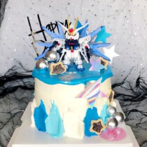 Gundam cake decoration daring cake decoration decoration to send children boyfriend birthday cake decoration robot