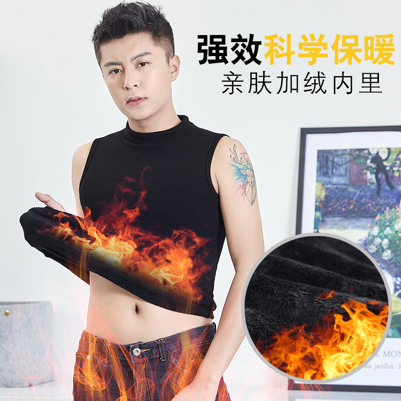 Ngựa vest nam cộng với nhung cộng mens dày mùa xuân, mùa thu và mùa đông gần bông ấm trẻ chặt chẽ mùa đông vai.