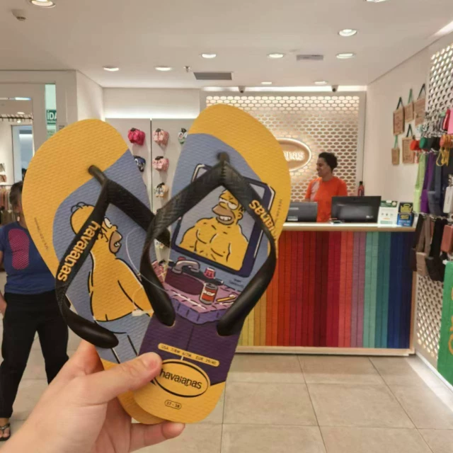 Havaianas Simpsons Simpson Havana прищепка стопы - тащение летний мужские и женские нейтральные тапочки мужчины
