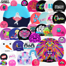 South Korea FUNKITA Professional Silicone Waterproof Swimming Cap Fashion Printed Male and female Adult Doors