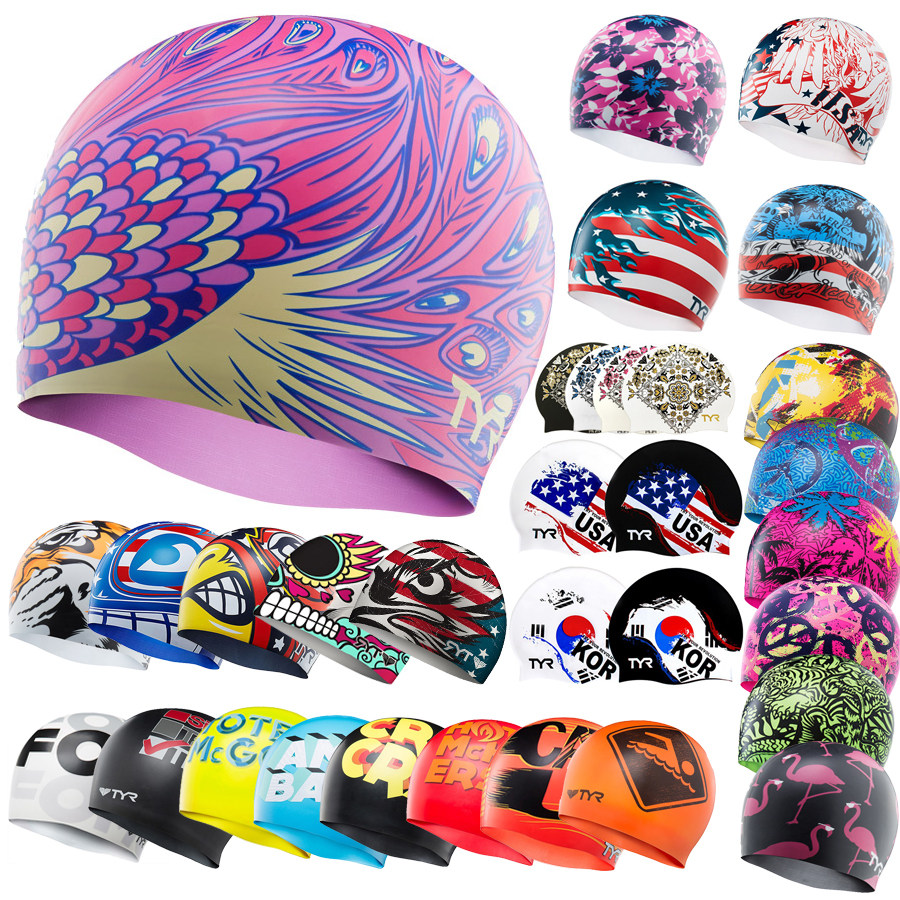 Korean version TYR competition hat Professional swimming brand male and female adult fashion silicone waterproof swimming cap