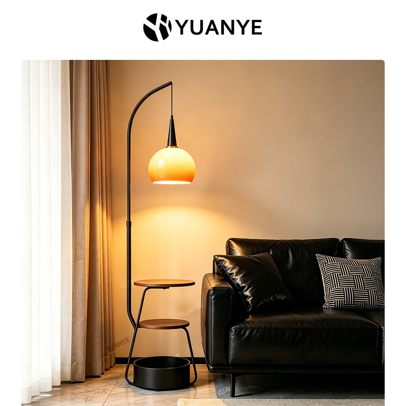 Living Room Floor-Standing Ambient Light Next to the Sofa, High-End Vintage Retro Bedside Shelf, Integrated Bedroom Table Lamp Living Room Floor-Standing Ambient Light Next to the Sofa, High-End Vintage Retro Bedside Shelf, Integrated Bedroom Table Lamp