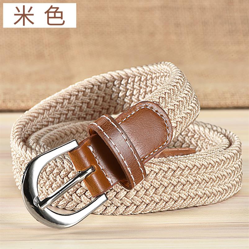 Canvas belt tight elasticity weaving belt sports needle button with men and women details free to button 2017