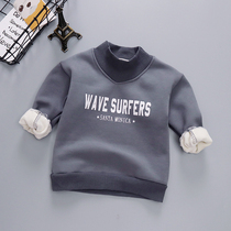 Korean childrens clothing spring clothing 2020 new boy children long sleeve plus velvet sweater cartoon childrens coat baby tide