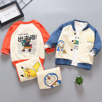 Baby spring and autumn thin coat boys and girls foreign cardigan children cotton spring summer coat baby spring cartoon clothes