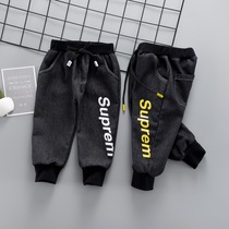 Boys jeans Spring 1-3 years old tide 2 childrens pants baby children Spring Joker trousers Korean version 4 Black