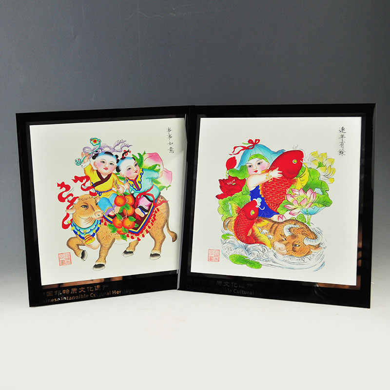 中国杨柳青年画精品掛け軸タペストリー