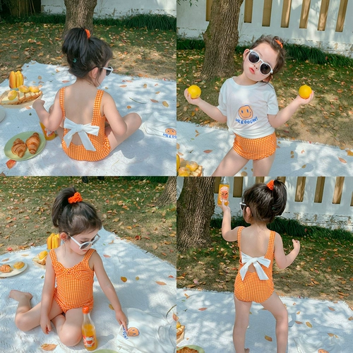 Детский милый купальник с бантиком для принцессы