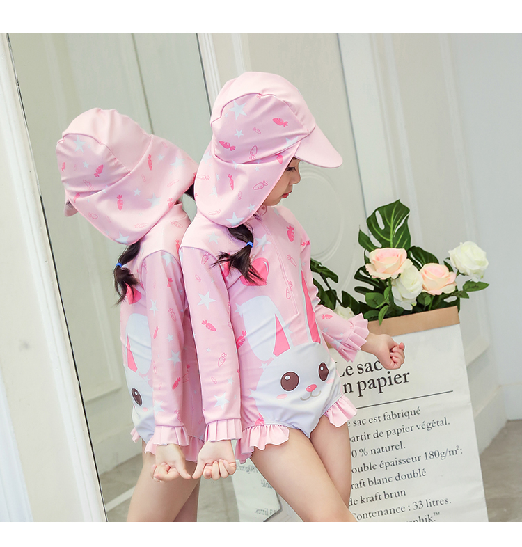 Đồ bơi trẻ em gái Xiêm dài tay chống nắng Cô gái nhanh khô trẻ em 3-4 tuổi Đồ bơi trẻ em nữ 1-3 tuổi đồ bơi cho bé gái 10 tuổi
