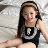 Детский быстросохнущий милый раздельный купальник для принцессы для плавания, эффект подтяжки