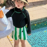 Детский лонгслив, купальник, детские раздельные пляжные штаны для мальчиков, защита от солнца