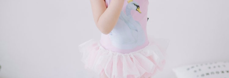 Đồ bơi trẻ em Hàn Quốc bé gái Xiêm thiên nga bột bé gái sơ sinh bé dễ thương áo tắm pettiskirt - Bộ đồ bơi của Kid đồ bơi cho bé trai