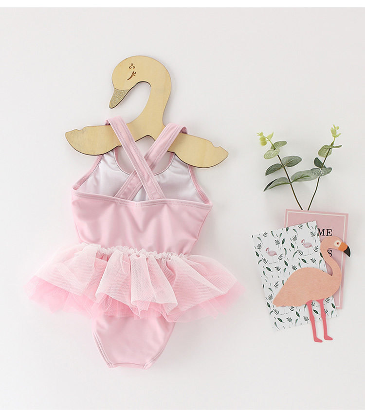 Đồ bơi trẻ em Hàn Quốc bé gái Xiêm thiên nga bột bé gái sơ sinh bé dễ thương áo tắm pettiskirt - Bộ đồ bơi của Kid đồ bơi cho bé trai