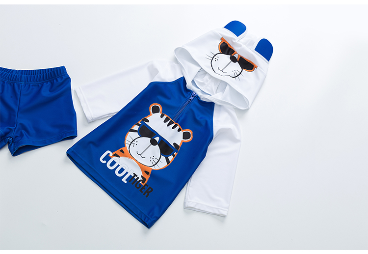 Áo tắm cho trẻ em Cậu bé dễ thương Tiger Split Boxing Kem chống nắng Bộ đồ bơi cho trẻ em Đồ bơi cho bé - Bộ đồ bơi của Kid đồ bơi be trai 12 tuổi