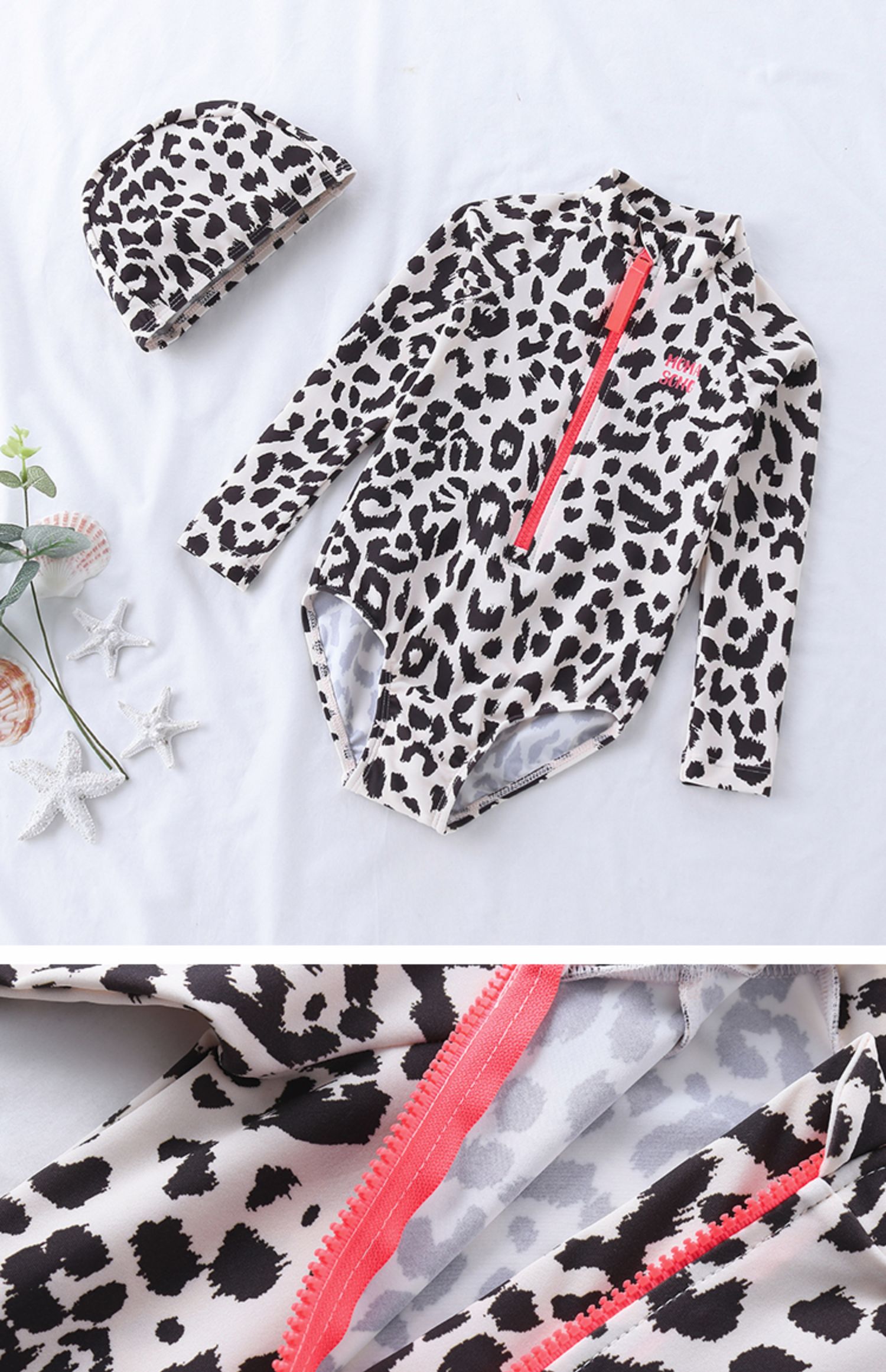 Đồ bơi trẻ em Cô gái Xiêm Leopard Áo dài tay chống nắng Đồ bơi cho trẻ em Đồ bơi cho trẻ em - Bộ đồ bơi của Kid áo bơi cho bé