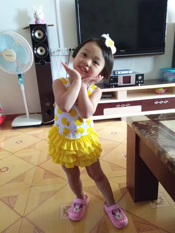 Đồ bơi trẻ em dễ thương của Hàn Quốc cô gái nhỏ vịt vàng cô bé công chúa nhỏ một mảnh áo tắm em bé áo tắm - Bộ đồ bơi của Kid đồ bơi trẻ em nữ