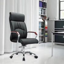 High-quality fashion minimalist class chair black leather classic boss chair lift swivel chair leather surface computer office chair front chair