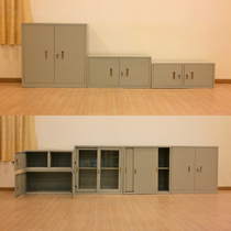 Direct selling iron cabinet with lock iron cabinet door cabinet steel file cabinet office low cabinet floor cabinet double-layer data file cabinet