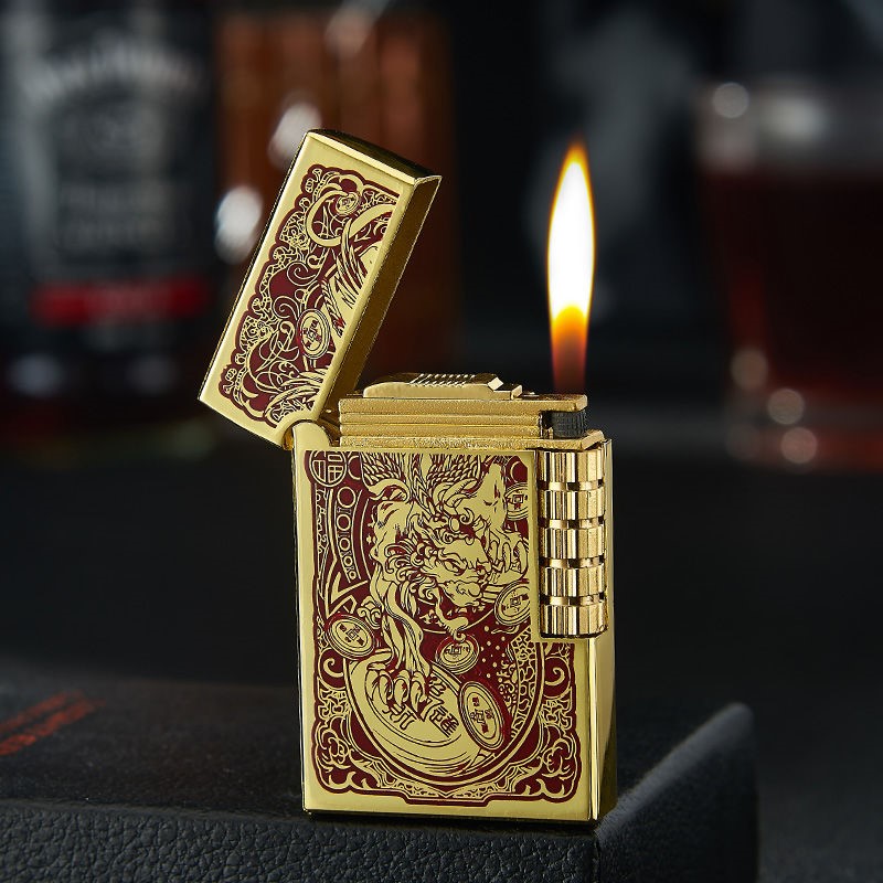 Practical Lang Sound Sound Side Wheel Slip Lighter Individuality Creative Comeback Fire Stone Smoke Cigarette Lighter to send boyfriend a gift