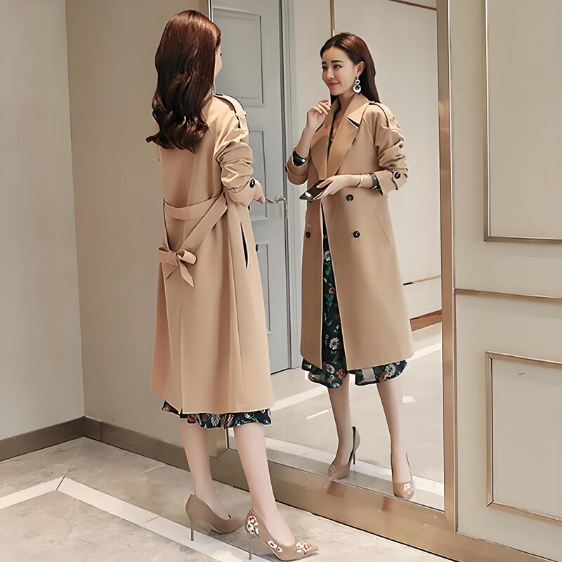 Early Autumn Trench Coat, Mid-Length, 2026 New Style, Plus-Size Women's Clothing, Elegant and Fashionable, Popular Spring and Autumn Jacket, Versatile and Trendy Early Autumn Trench Coat, Mid-Length, 2026 New Style, Plus-Size Women's Clothing, Elegant and Fashionable, Popular Spring and Autumn Jacket, Versatile and Trendy