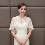 Плащ, кружевная тонкая белая летняя накидка для невесты, большой размер, 13 года, открытые плечи