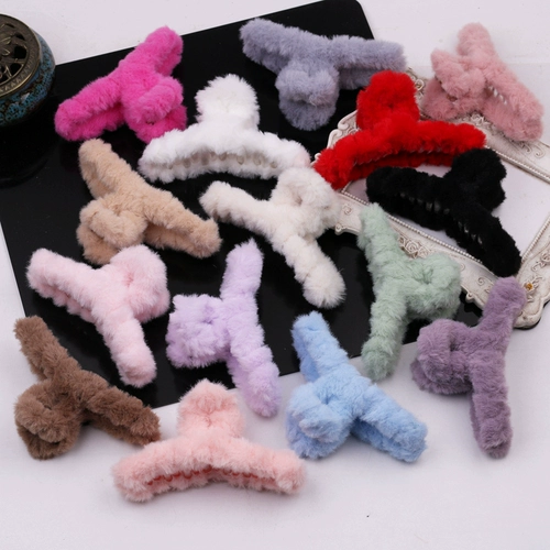 Демисезонная плюшевая заколка-крабик, заколка для волос, акула, аксессуар для волос с аксессуарами, 11см, популярно в интернете, DIY