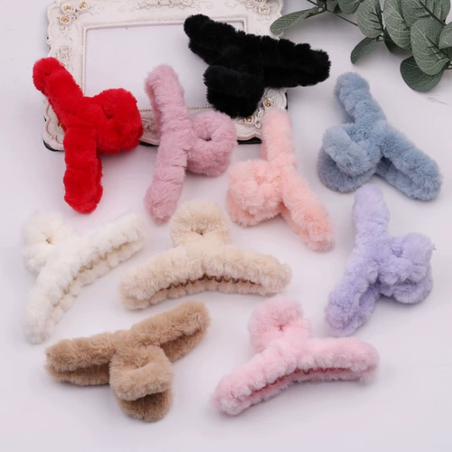 Демисезонная плюшевая заколка-крабик, заколка для волос, акула, аксессуар для волос с аксессуарами, 11см, популярно в интернете, DIY