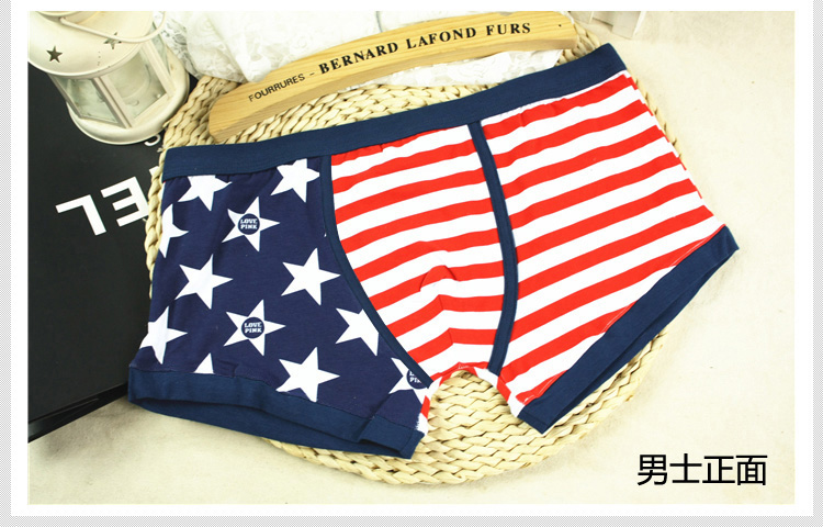 New Cotton Cartoon Quần lót nam Boxer Cờ Mỹ Siêu nhân Crayon Shinchan Cặp đôi Đồ lót quần lót nữ triumph