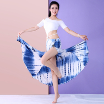 Qiya belly dance fairy style practice suit 2018 autumn and winter New sexy dress suit Oriental dance costume