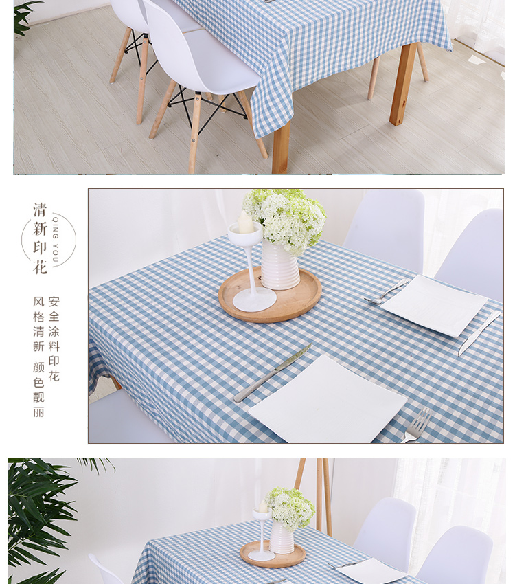 nhỏ gọn chống thấm khăn trải bàn khăn trải bàn vải kẻ sọc hiện đại nhỏ bông tươi bàn cà phê hình chữ nhật vải khăn trải bàn tùy chỉnh - Khăn trải bàn khăn trãi bàn