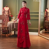Красный традиционный свадебный наряд Сюхэ, свадебное платье, 2020, китайский стиль, коллекция 2021
