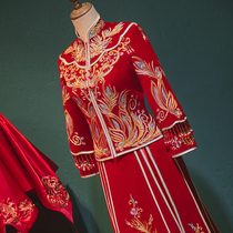 Advanced Senses Velvet Show and Winter Bride 2022 New Wedding Chinese Style Dress Wedding Dress 2021 Toast