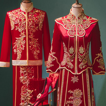 High-end Atmospheric Couple Suit Show And Suit Bride 2022 New Chinese Wedding Gown 2021 Men and Women Show Wo nt