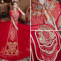 Thin Atmospheric Show and Bride 2022 New Chinese Wedding Dresses Wedding Gown summer Skinder and toast to women