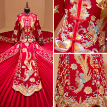 (Clearance sale)Xiuhe dress bride 2020 new dragon and phoenix coat Chinese style Xiuhe thin wedding Wo show dress woman