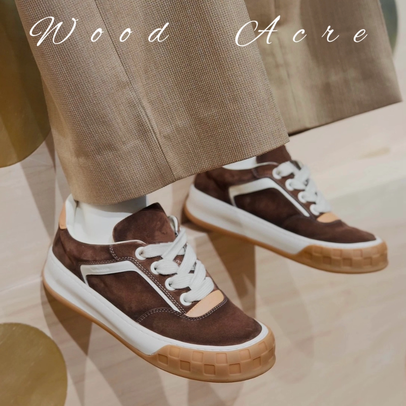 Wood Acre |   2026 New Product Tilted Biscuit Shoes Suede Cow Leather Casual Shoes for Couples
