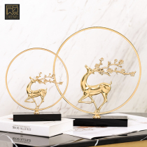 Brass Deer Swing Piece Eurostyle Light Lavish Creative Home Decoration TV Wine Cabinet Genguan Living-room Upscale Wedding Gifts