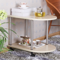 Aoge small tea table simple corner table fashion simple tea set movable tea rack assembly tea cart small table