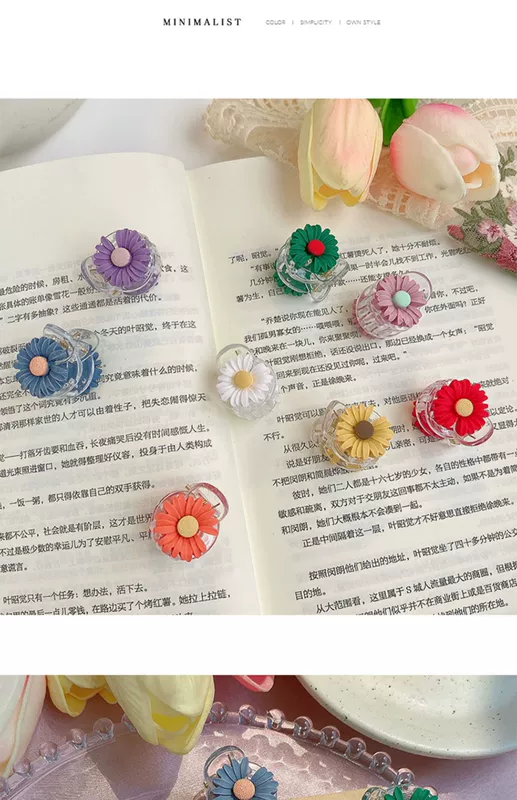 Little daisy hairpin Korea ins net red small bắt kẹp tóc mái bằng kẹp tóc bắt tóc phụ kiện đầu trang trí cạnh kẹp nữ dễ thương và đơn giản - Phụ kiện tóc