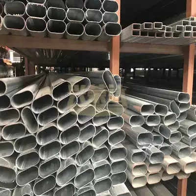 Black leather furniture flat oval tube 10X20 galvanized iron 30X60 waist round tube 40X80 stainless steel shaped tube customization