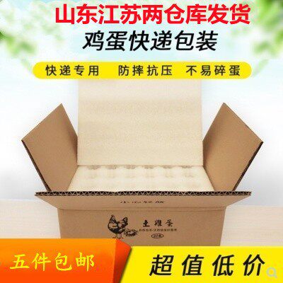 Native Chicken Egg Packaging Box Shockproof Express Mail Foam Egg Nursery Pearl Cotton Packed Box With Egg-proof Box Anti-fall