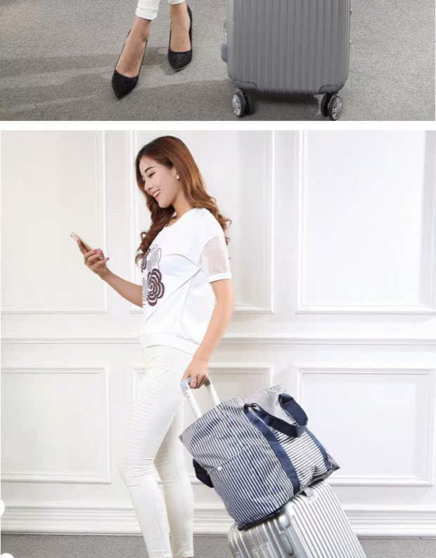 Túi du lịch gấp có thể được đặt của trường hợp xe đẩy túi du lịch xách tay công suất lớn nữ nhẹ quần áo giản dị túi duffel mẫu túi du lịch đẹp