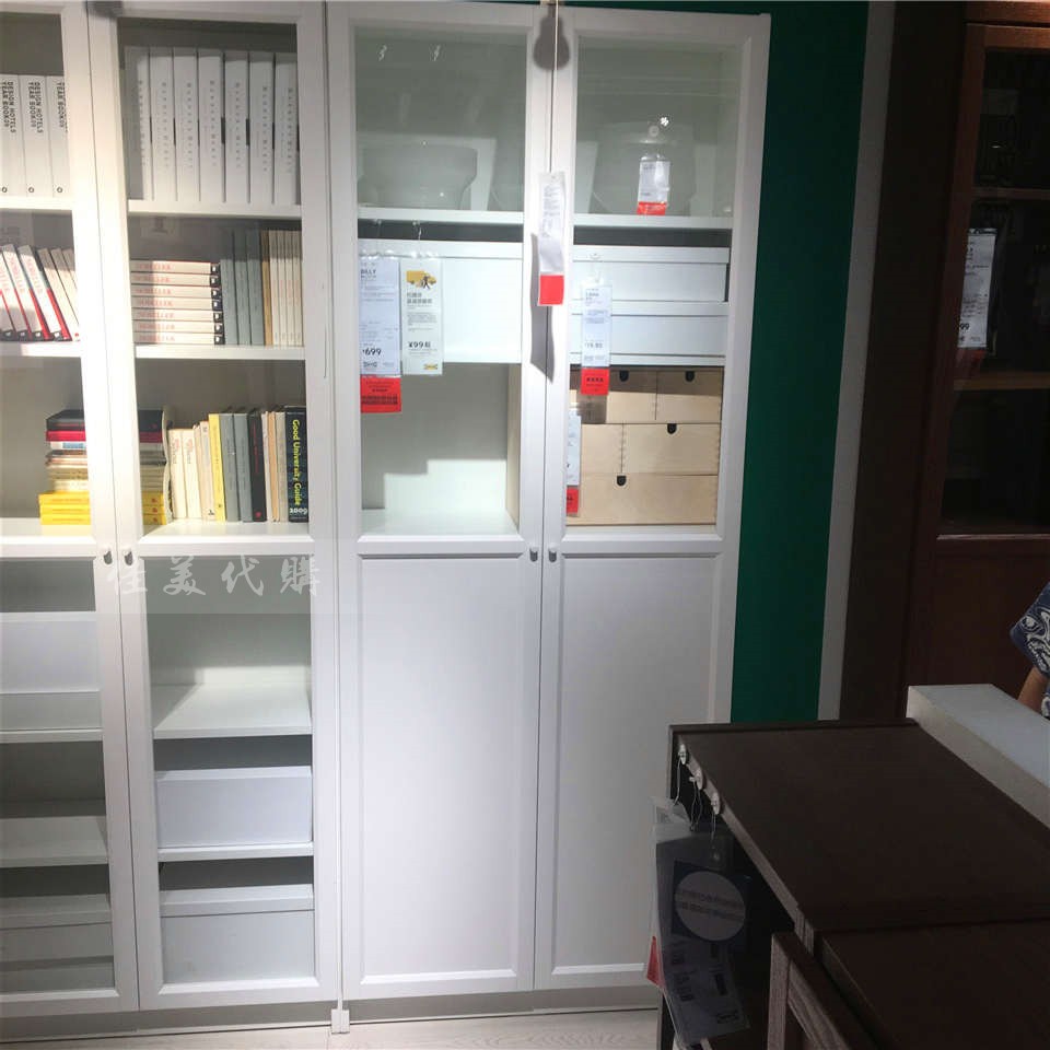 IKEA BILLY kệ sách kệ sách kệ lưu trữ kích thước hiển thị kệ cửa tủ kính 80X202 mua trong nước - Buồng tủ em bé