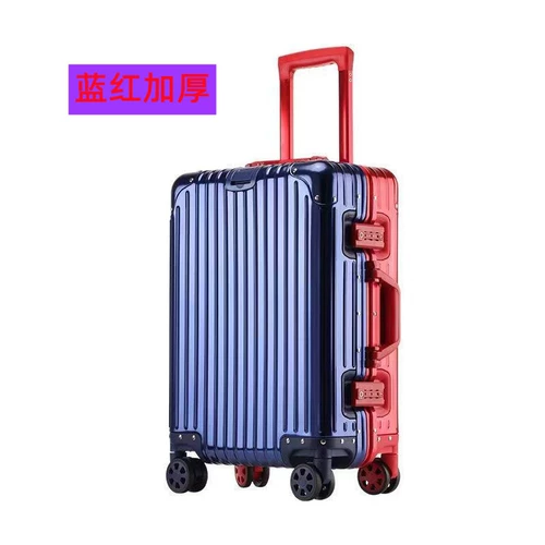 Металлический универсальный вместительный и большой ударопрочный багажный чемодан для путешествий, алюминиево-магниевый сплав, увеличенная толщина