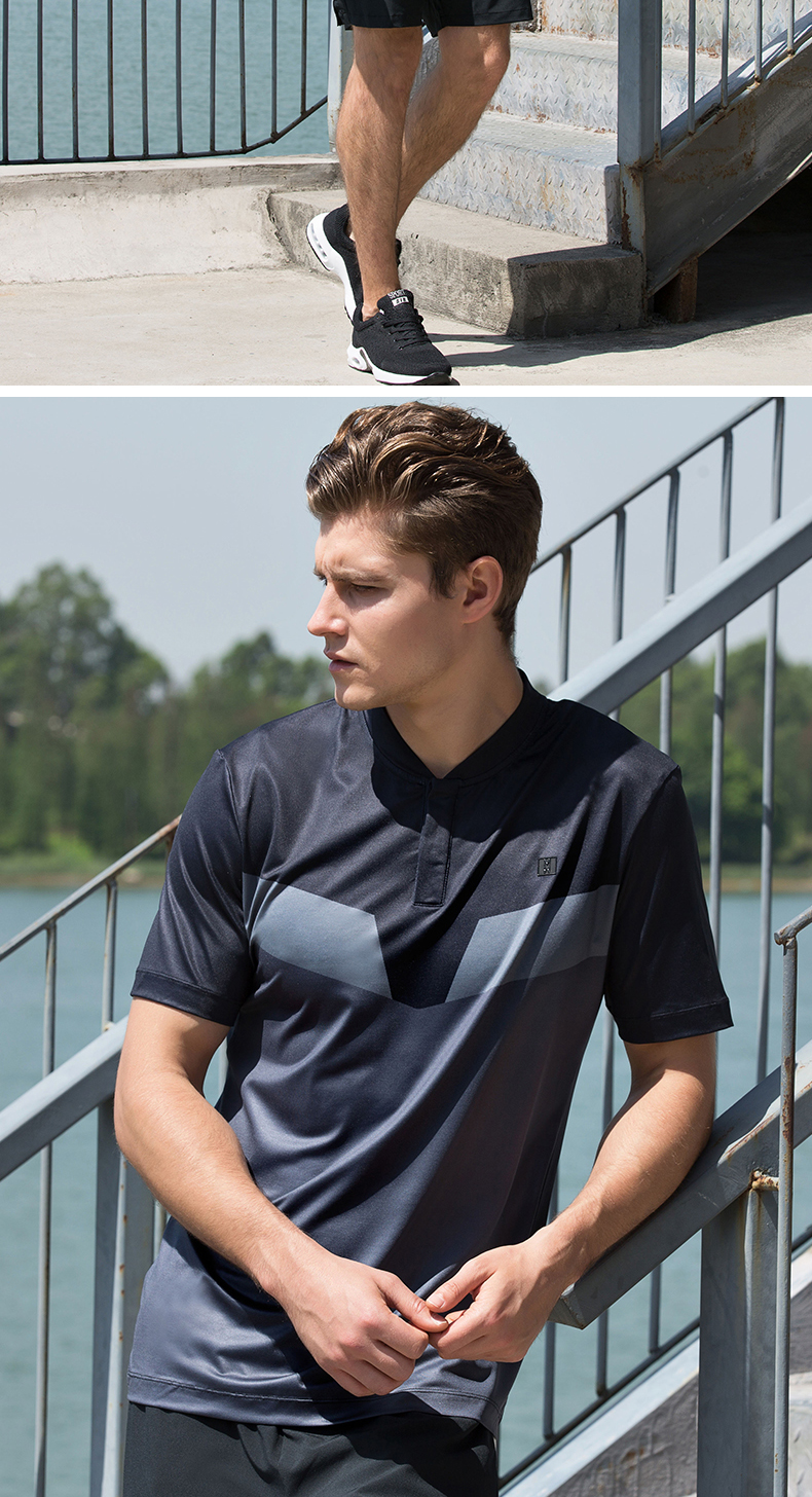 [Tự vận hành] vansydical Fan Stik Golf Men Áo thun ngắn tay mùa hè Áo phông thường - Áo polo thể thao áo polo nike