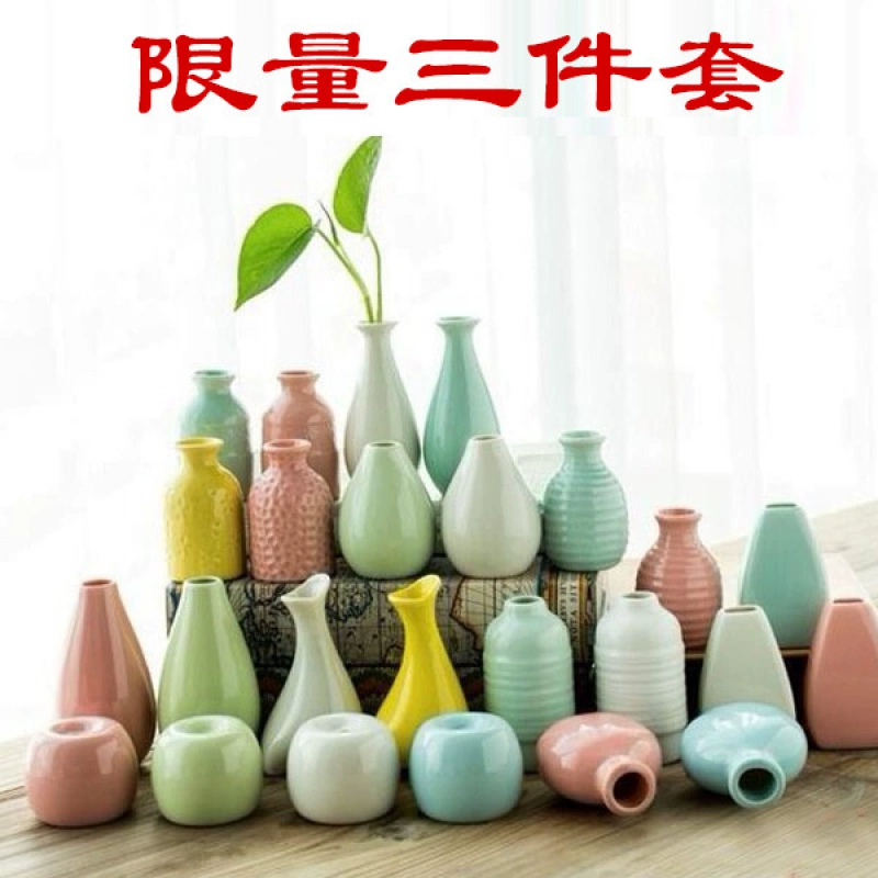 3/4 mảnh gốm sứ thơm bình trang trí nhỏ hộp đựng cây thủy canh nhà bán buôn trang trí hoa mini - Vase / Bồn hoa & Kệ