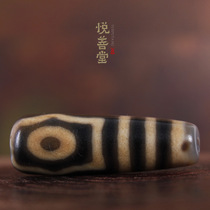 Raw ore Tibet three-eyed sky beads to pure oil run pulp natural old mine bracelet string with beads Tibet genuine products