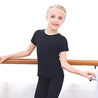 Черный шорт -рукав (модальный) -круглая шея