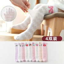 Baby stockings cotton summer thin children Girls baby socks over the knee mosquito spring and autumn mesh high socks